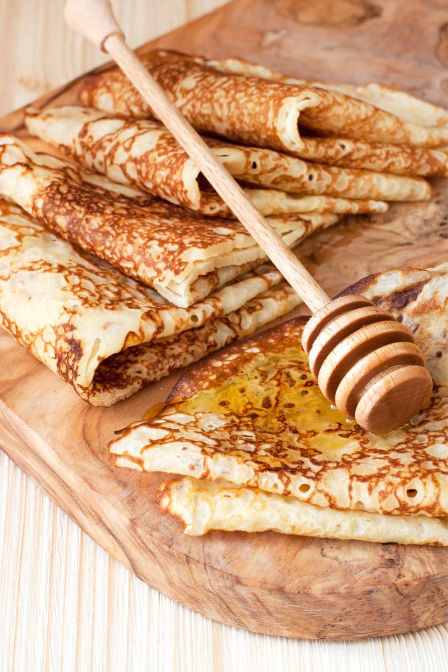 Ginger Syrup Drizzled On Crepes