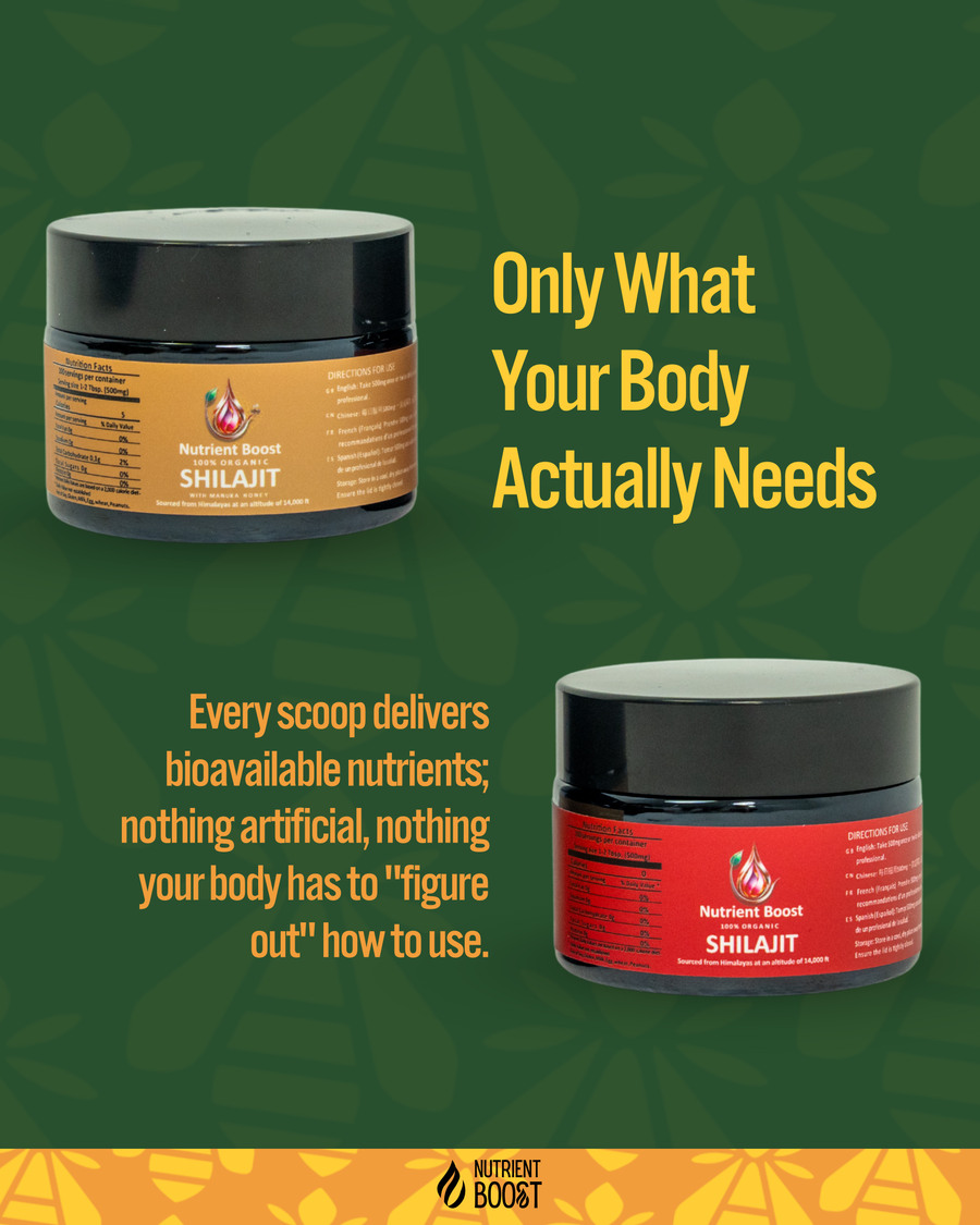 Nutrient Boost Shilajit — Ancient Mineral Complex for Energy, Inflammation & Gut-Immune Health