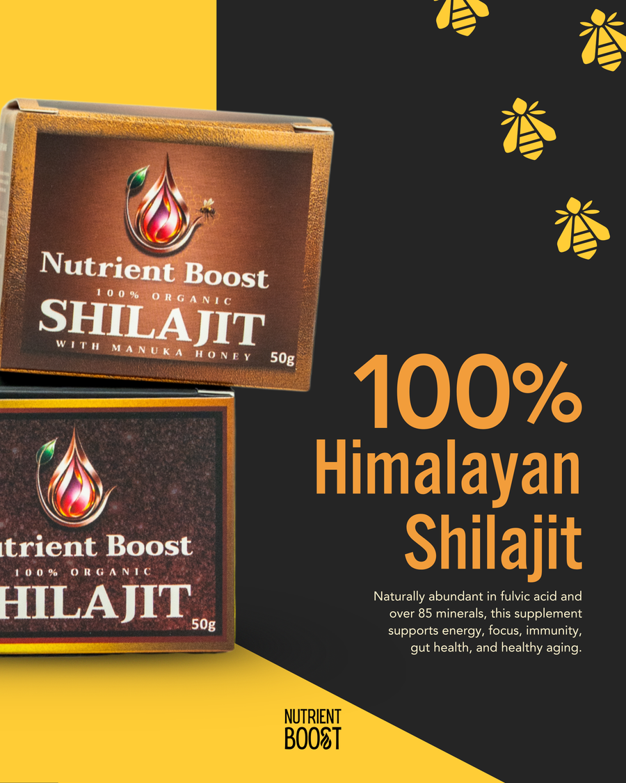 Nutrient Boost Shilajit — Ancient Mineral Complex for Energy, Inflammation & Gut-Immune Health