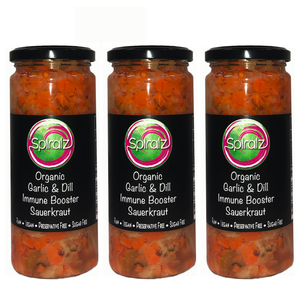 Triple Pack - Spiralz Organic Garlic and Dill Immune Booster Sauerkraut™