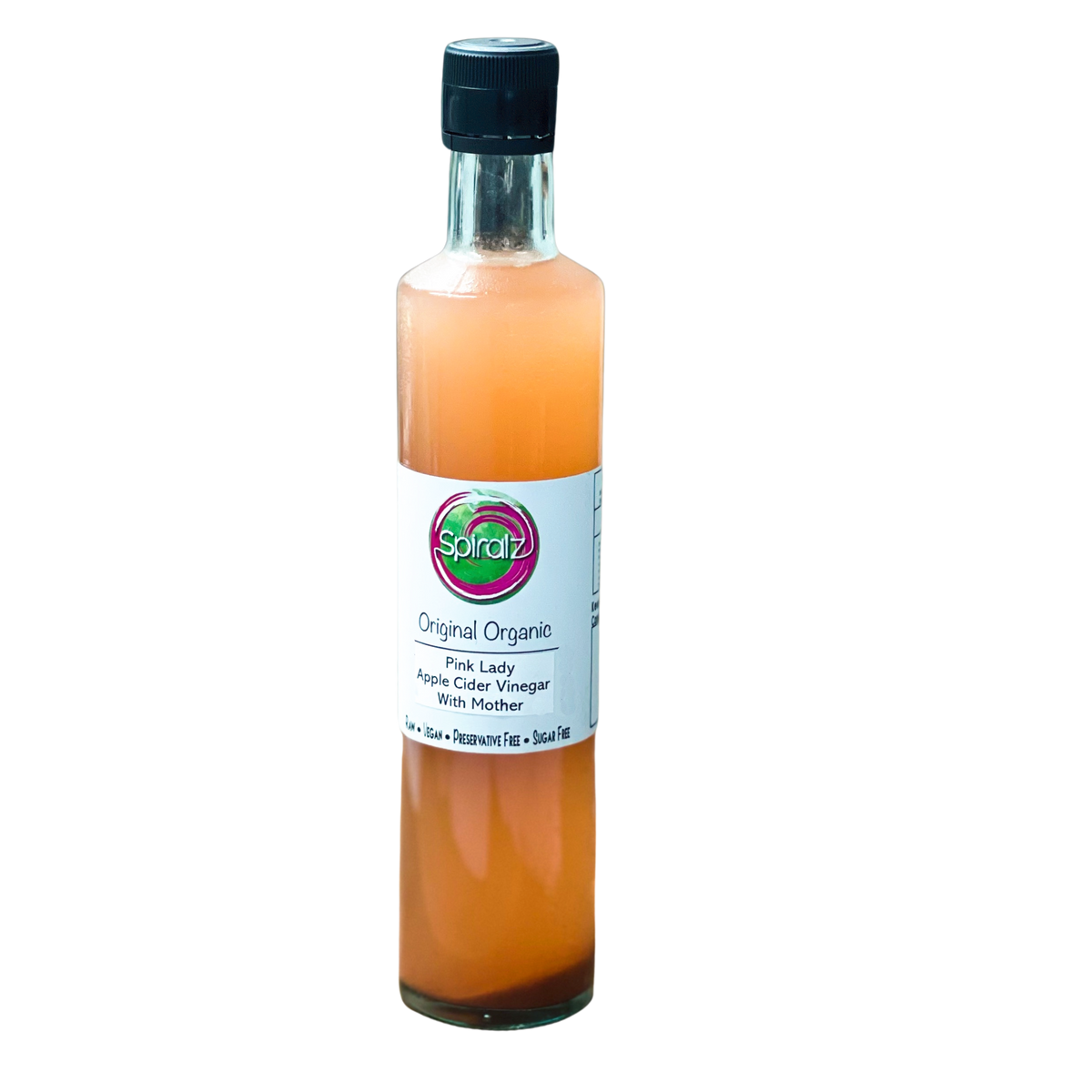 NEW Organic Pink Lady Apple Cider Vinegar with Mother Spiralz